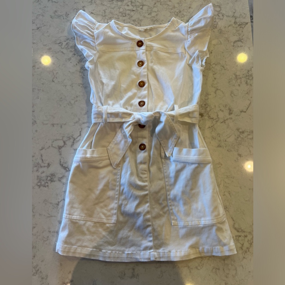 White Denim Dress